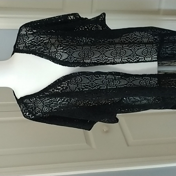 Atmosphere Black Lace Beach Cover-up S/M - Picture 10 of 11